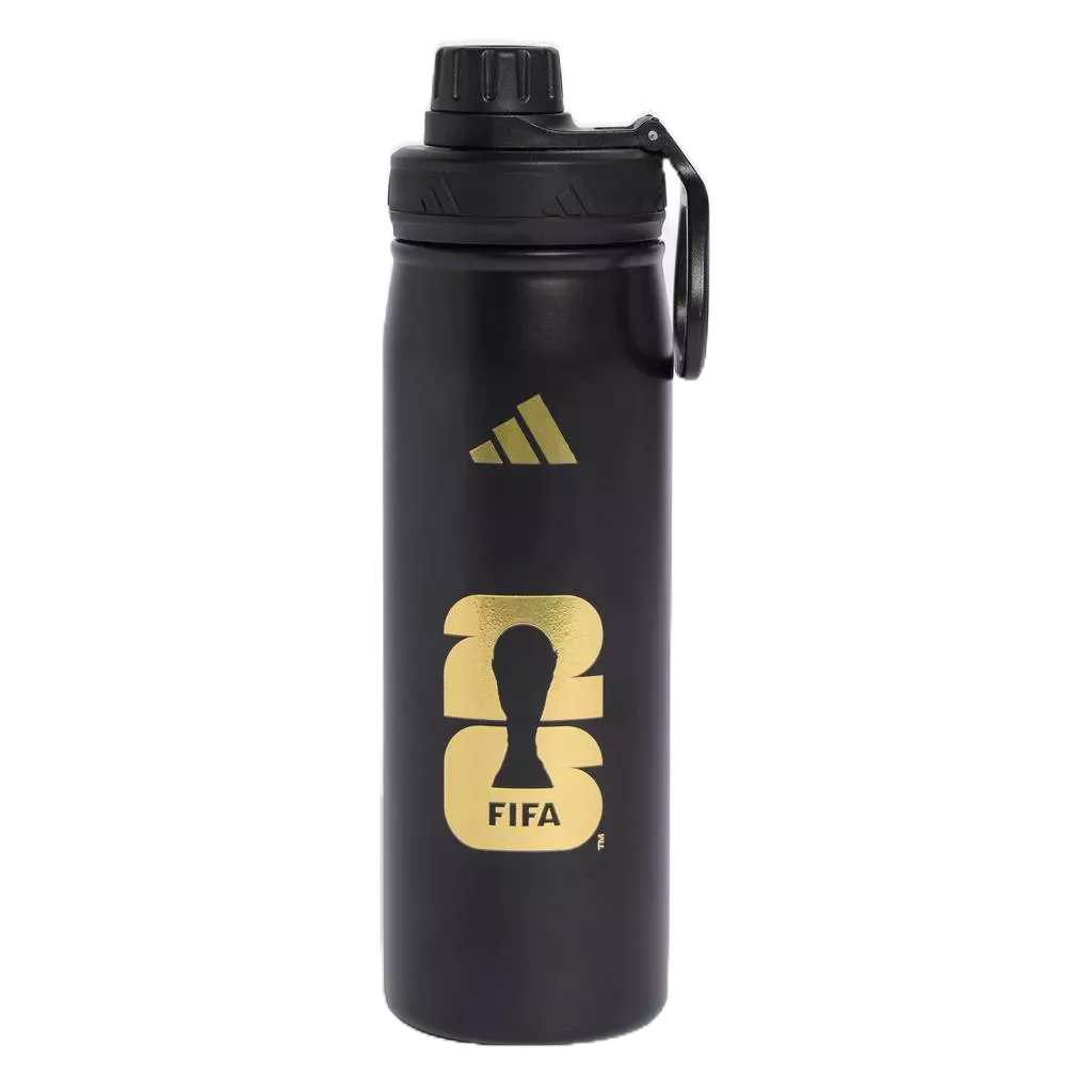 adidas Sepak Bola Piala Dunia FIFA 26™ Emblem Resmi Botol Logam Unisex Hitam-Emas Gunung