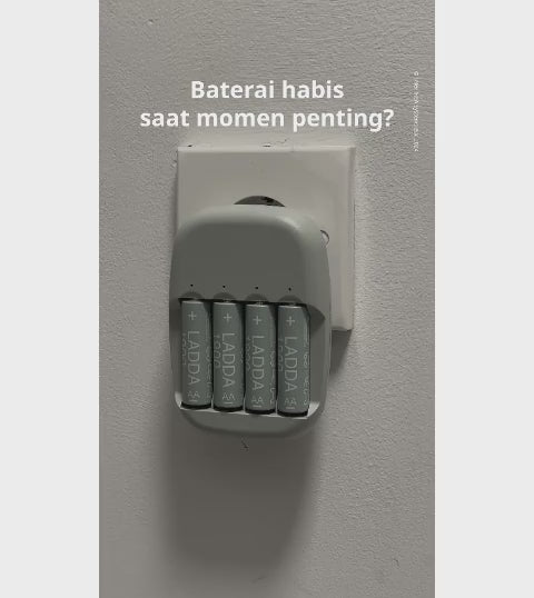 IKEA LADDA Baterai Isi Ulang AA 1.2V 2.450 mAh HR06 Isi 4pcs-Gold Mountain