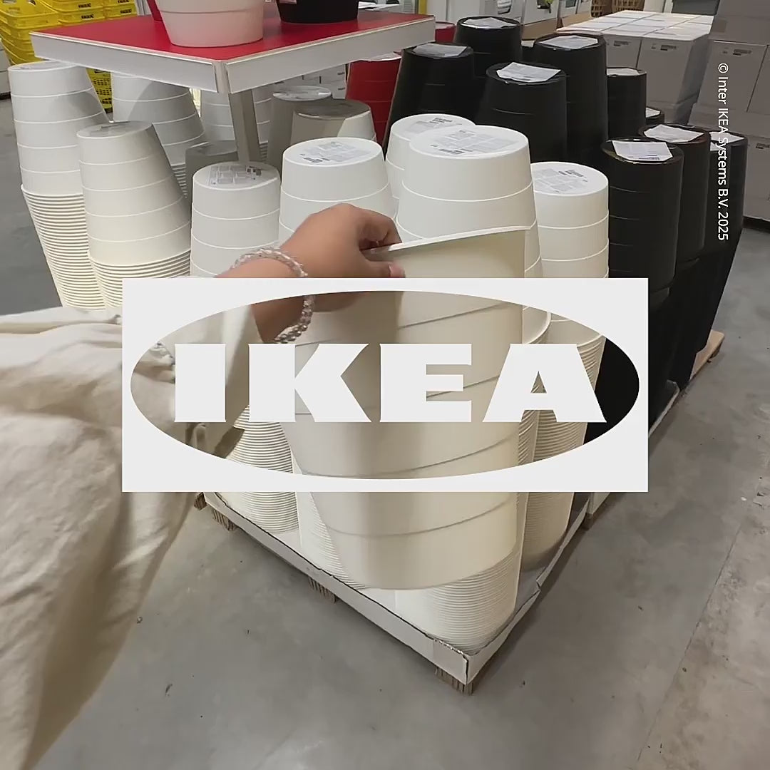 IKEA FNISS Tempat Sampah 10 Liter - Putih-Gold Mountain