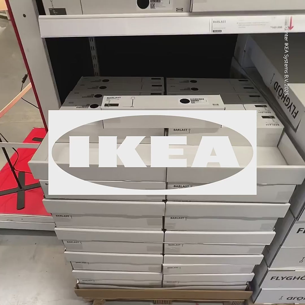 IKEA BARLAST Lampu Lantai 150cm Hitam / Putih-Gold Mountain