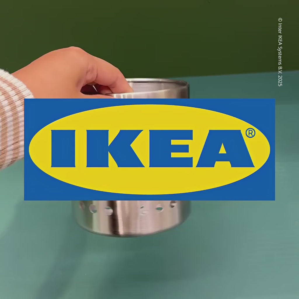 IKEA ORDNING Tempat Sendok / Stand Sendok Bahan Baja 13.5cm-Gold Mountain