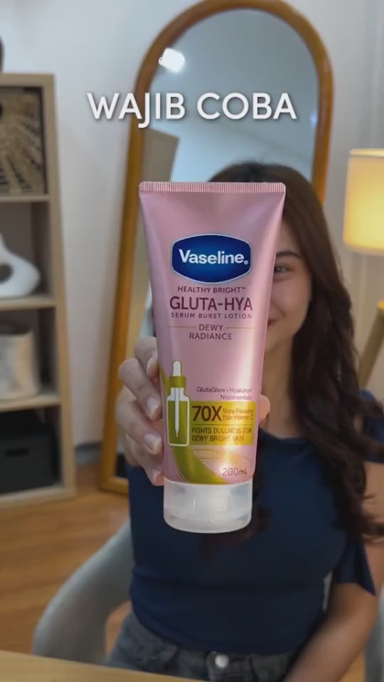 Vaseline Healthy Bright Gluta Hyaluron Niacinamide Serum Lotion Dewy Radiance 330Ml-Gold Mountain