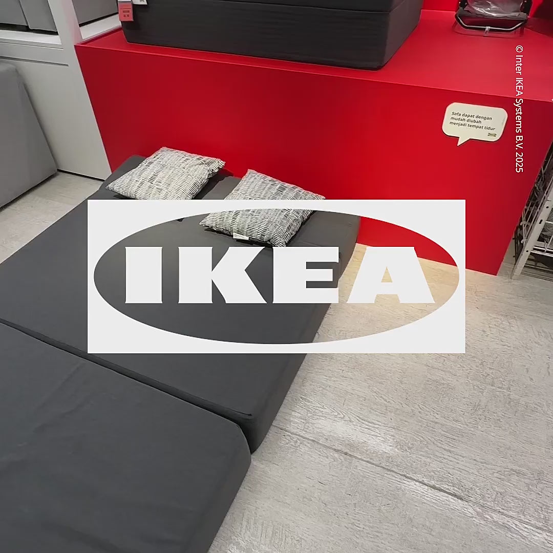 IKEA NYKIL Sofa Bed Abu-Abu Tua 2 Dudukan Minimalis-Gold Mountain