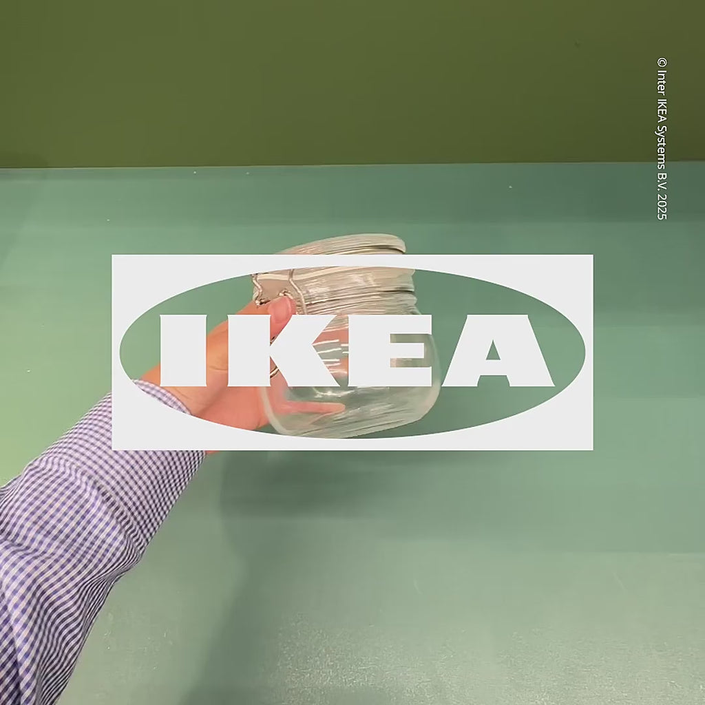 IKEA KORKEN Toples Kaca / Stoples Kaca dengan Penutup Bening Berbagai Ukuran 0.5L 1L 1.8L 2L-Gold Mountain