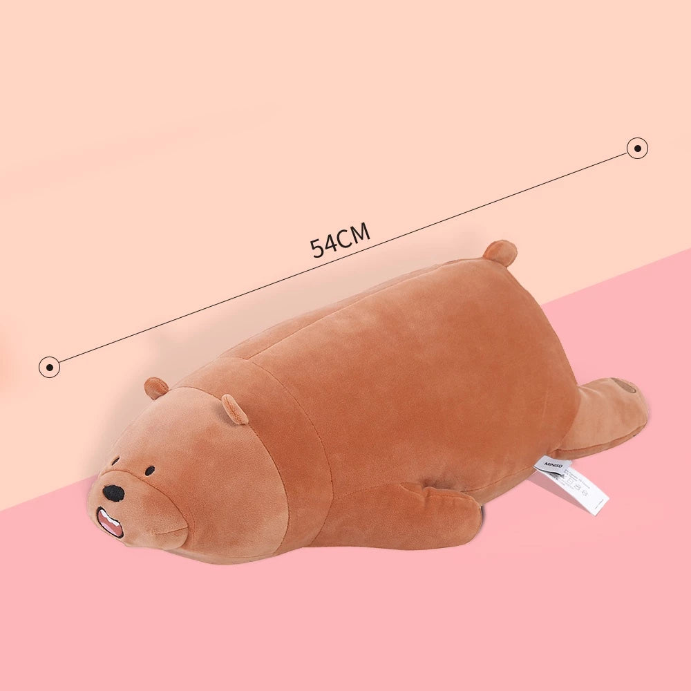 MINISO Boneka Tidur We Bare Bears Boneka Lucu Anak Mainan Tidur 54cm Bear-Gold Mountain