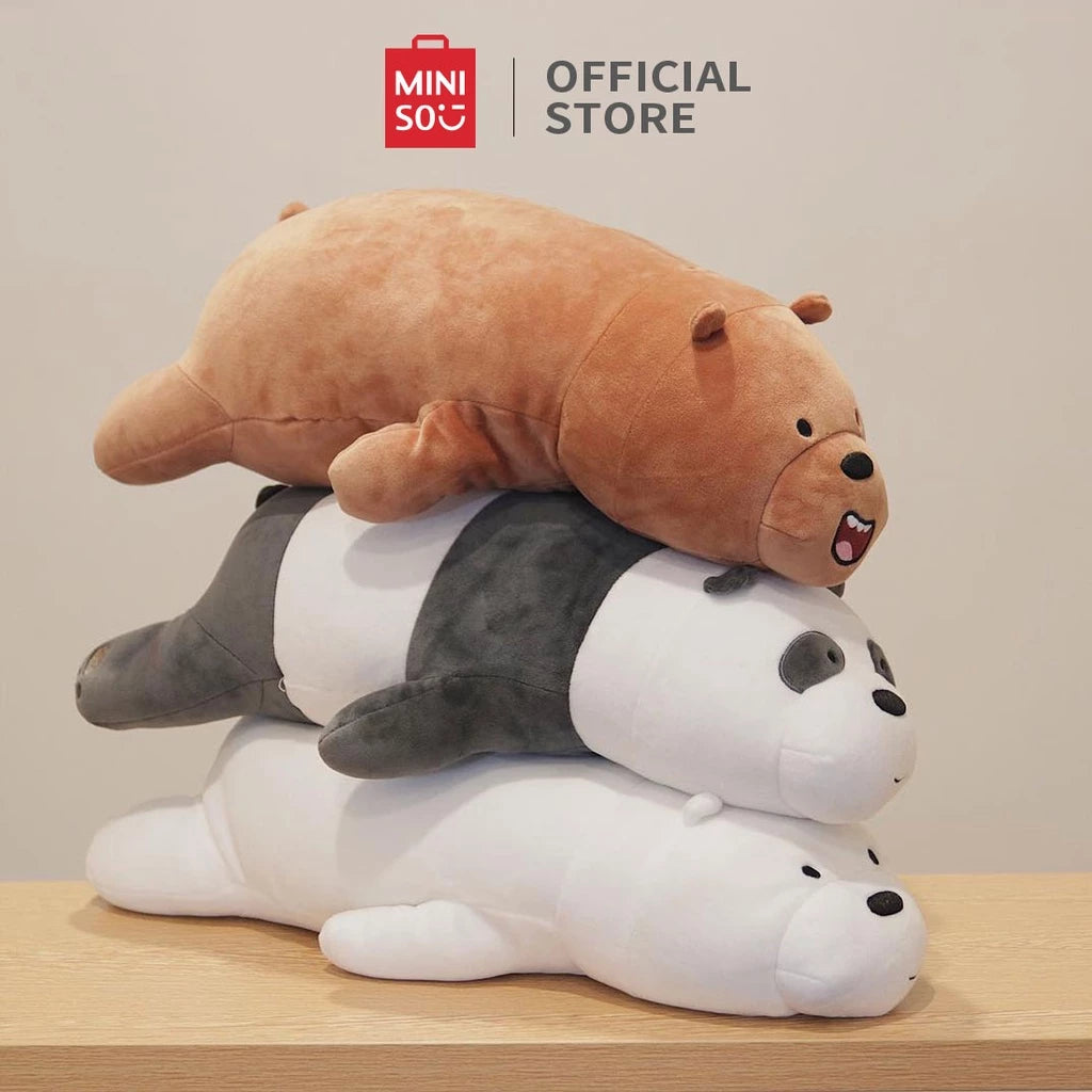 MINISO Boneka Tidur We Bare Bears Boneka Lucu Anak Mainan Tidur 54cm Bear-Gold Mountain