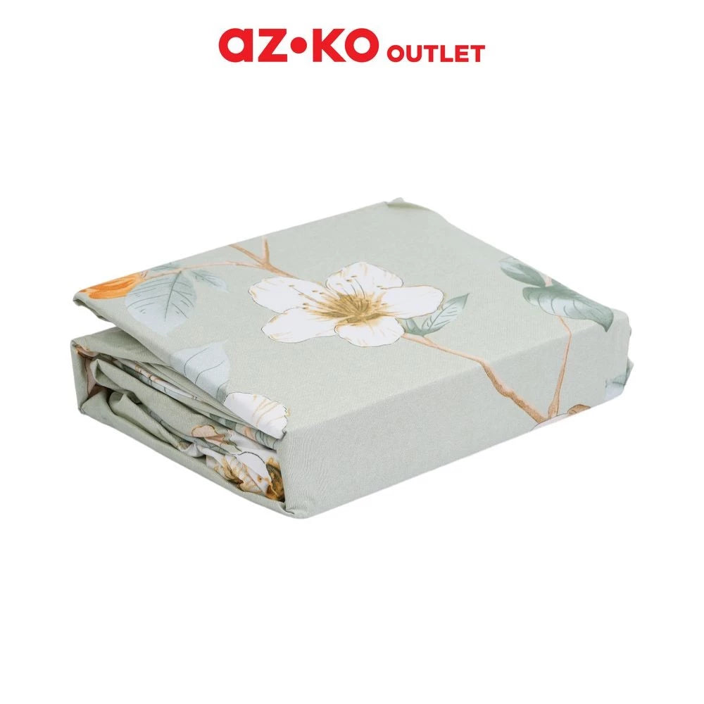 Sleeplite 180X200 Set 5 Pcs Seprai King Microfiber Flower Aya Sprei Motif Seprai Aesthetic Seprei Sheet Set Bed -Gold Mountain