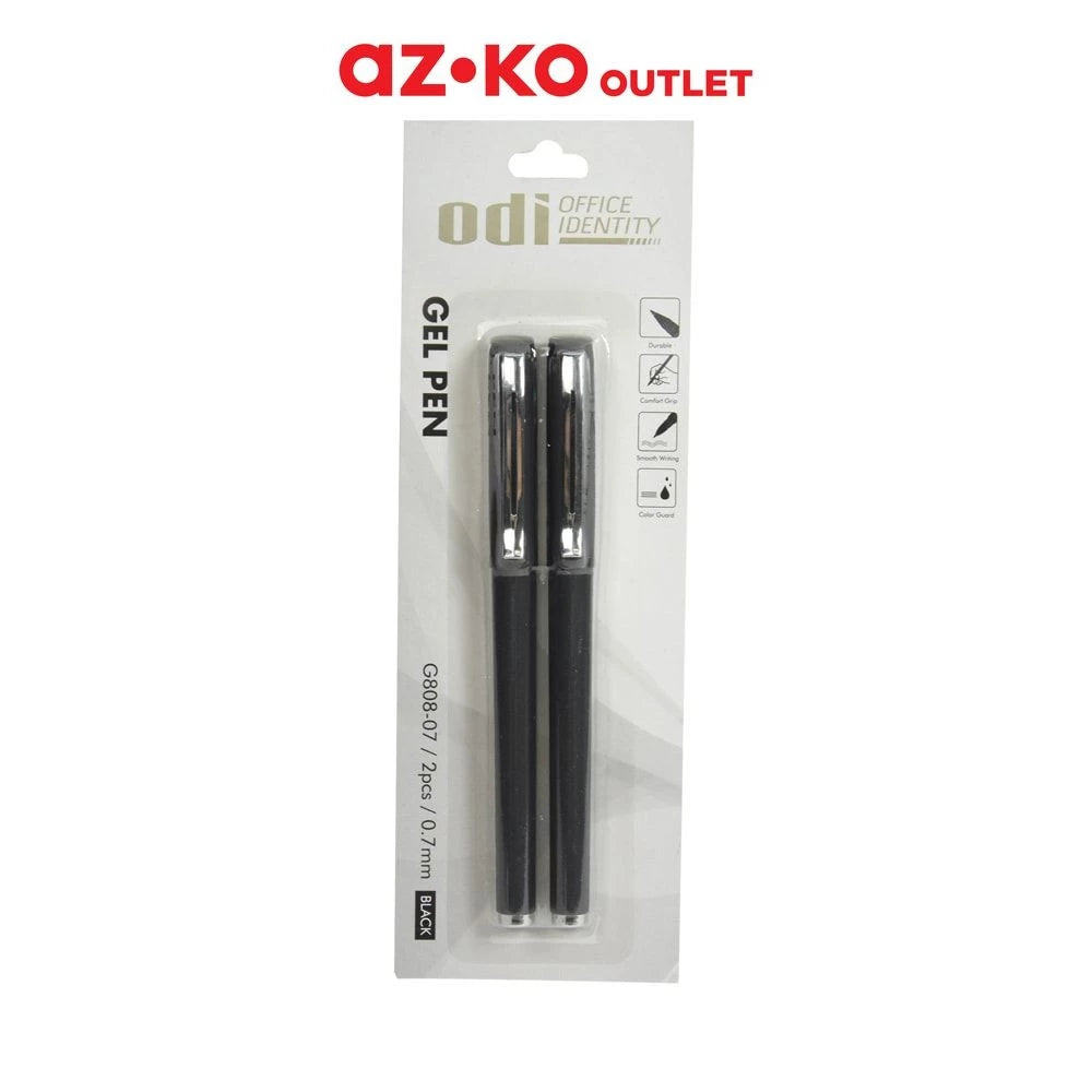 Odi Set 2 Pcs Pen Gel 0.7mm - Hitam Pena Ballpoint Pen Bolpoin Alat Tulis-Gold Mountain