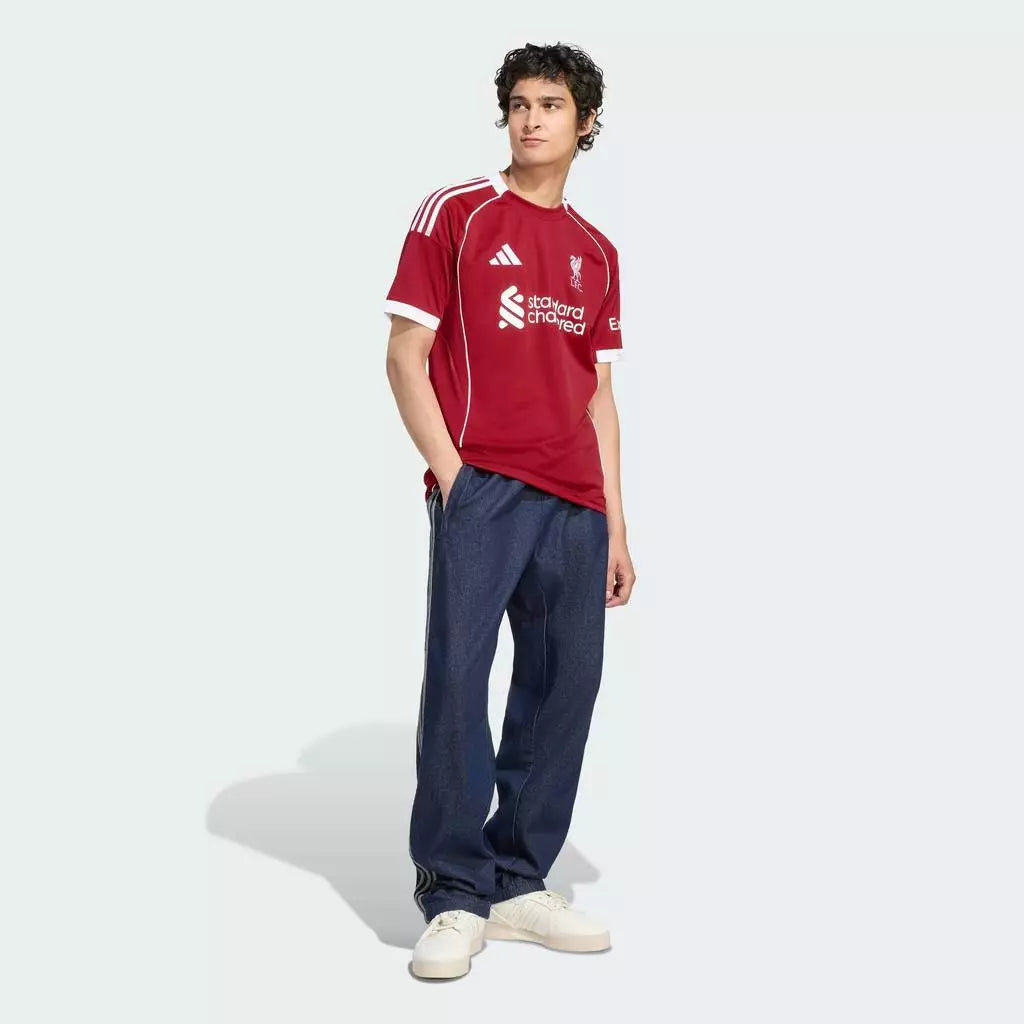 adidas Football Liverpool FC Jersey Kandang 25/26 Pria Merah-Emas Mountain