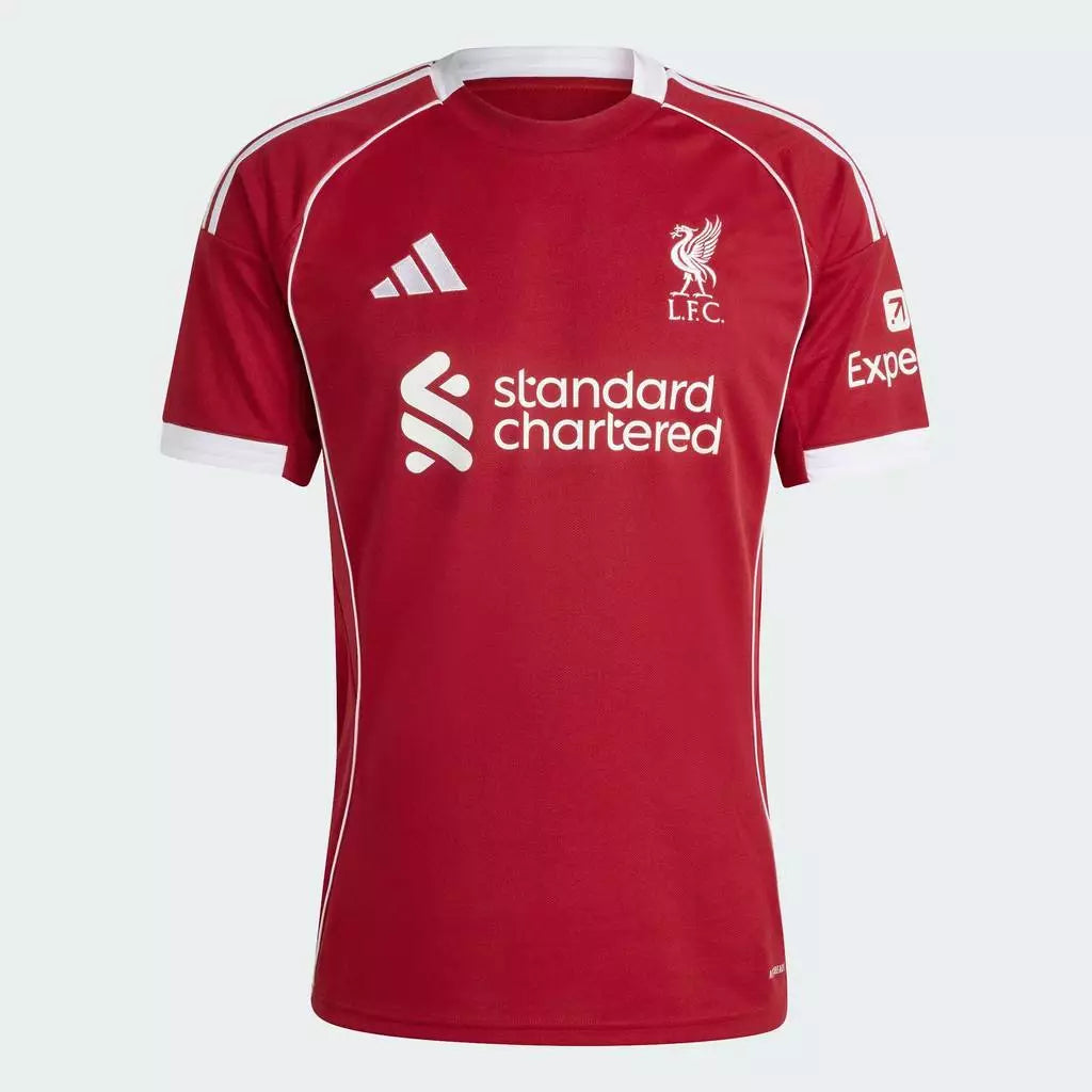 adidas Football Liverpool FC Jersey Kandang 25/26 Pria Merah-Emas Mountain