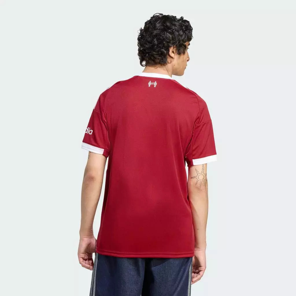adidas Football Liverpool FC Jersey Kandang 25/26 Pria Merah-Emas Mountain