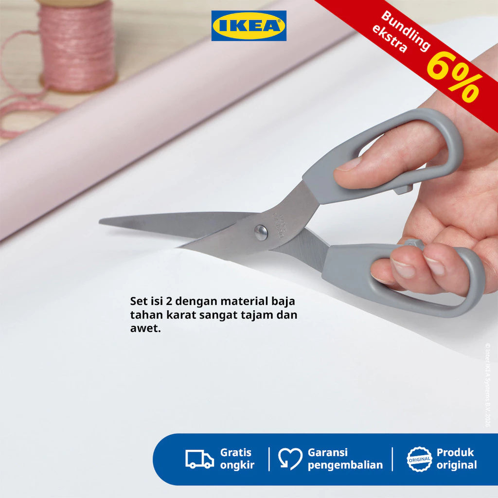 IKEA SVARDFISK Gunting Stainless Serbaguna Set Isi 2pcs-Gold Mountain