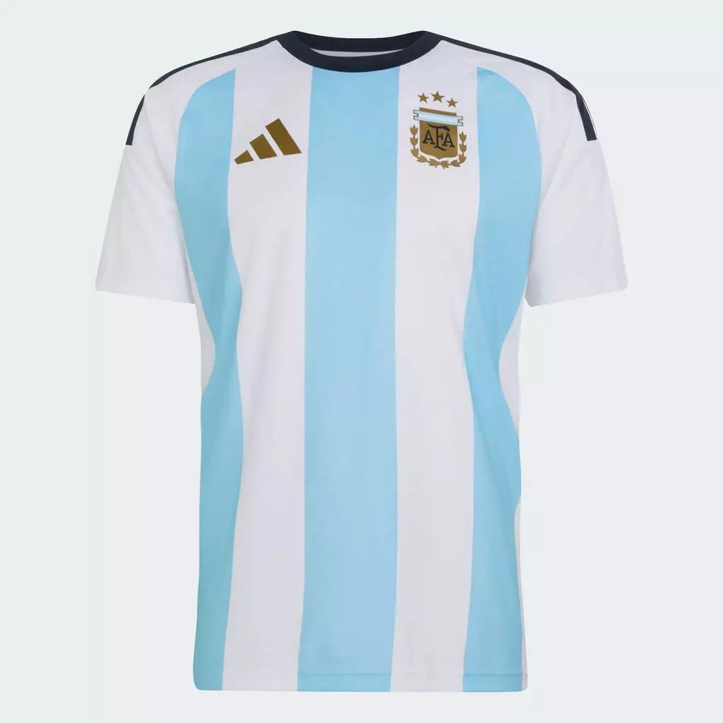 adidas Football Argentina 26 Jersey Fans Kandang Pria Putih-Emas Mountain