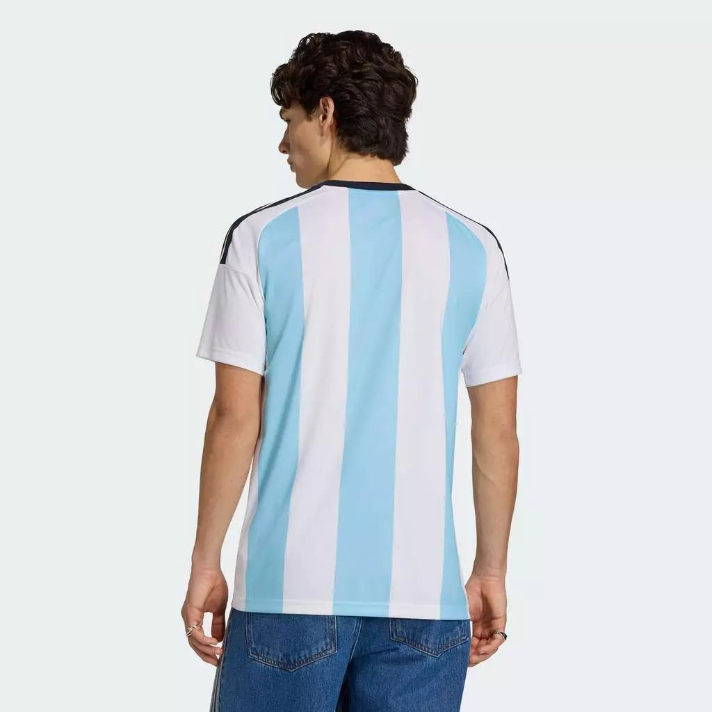 adidas Football Argentina 26 Jersey Fans Kandang Pria Putih-Emas Mountain