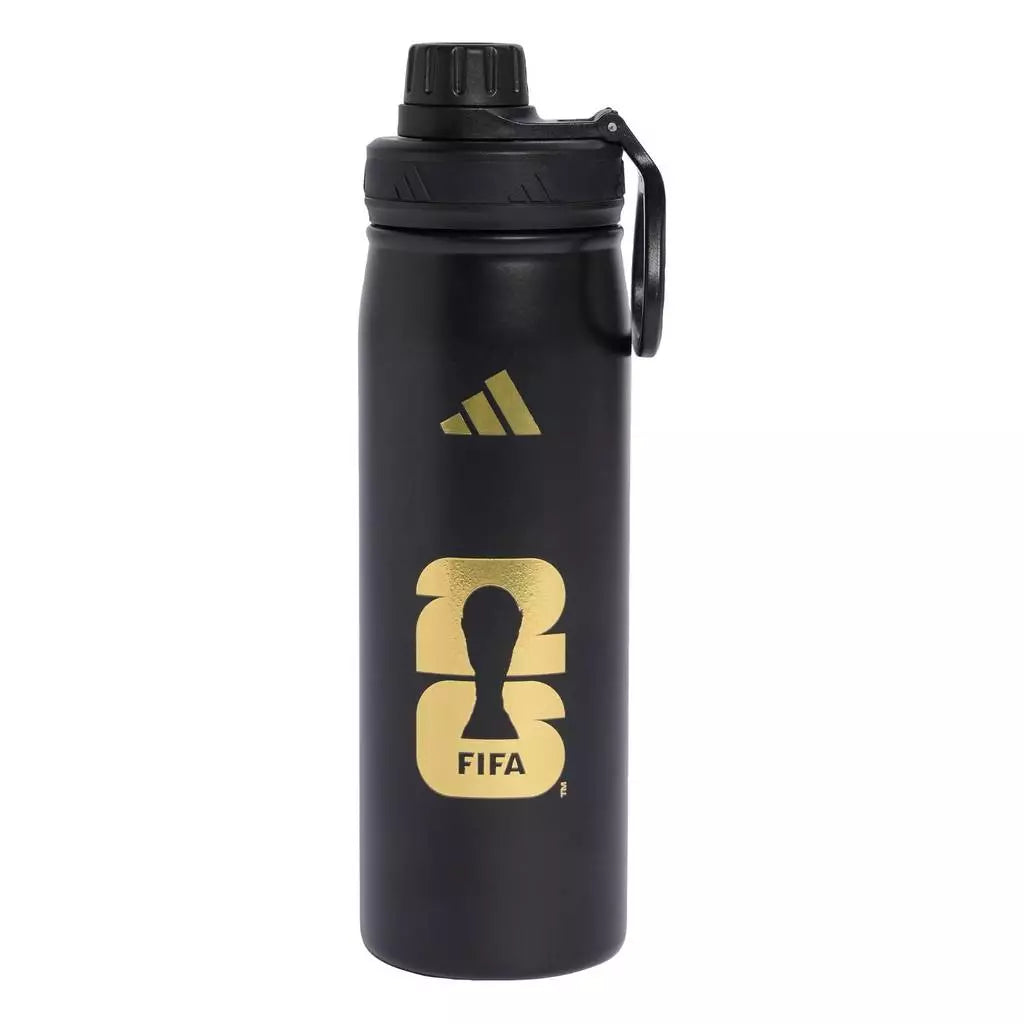 adidas Sepak Bola Piala Dunia FIFA 26™ Emblem Resmi Botol Logam Unisex Hitam-Emas Gunung