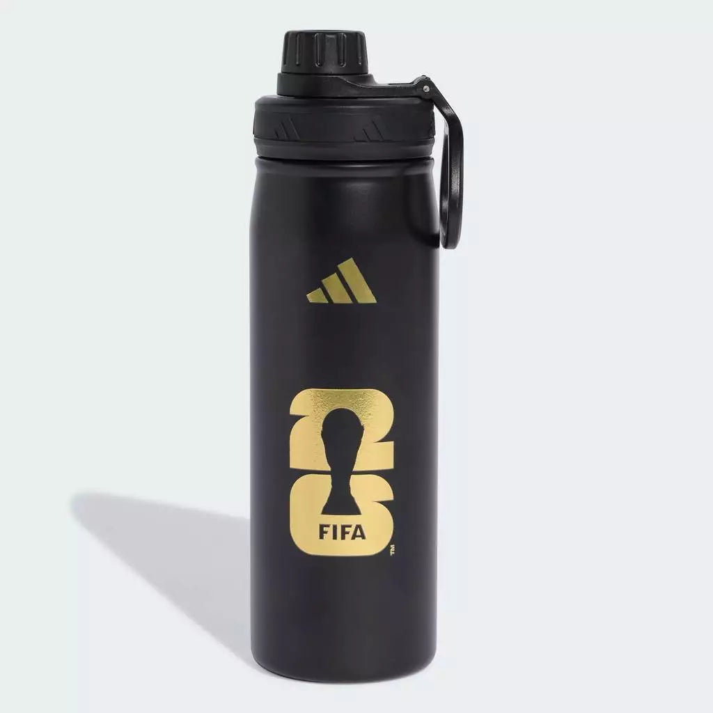 adidas Sepak Bola Piala Dunia FIFA 26™ Emblem Resmi Botol Logam Unisex Hitam-Emas Gunung