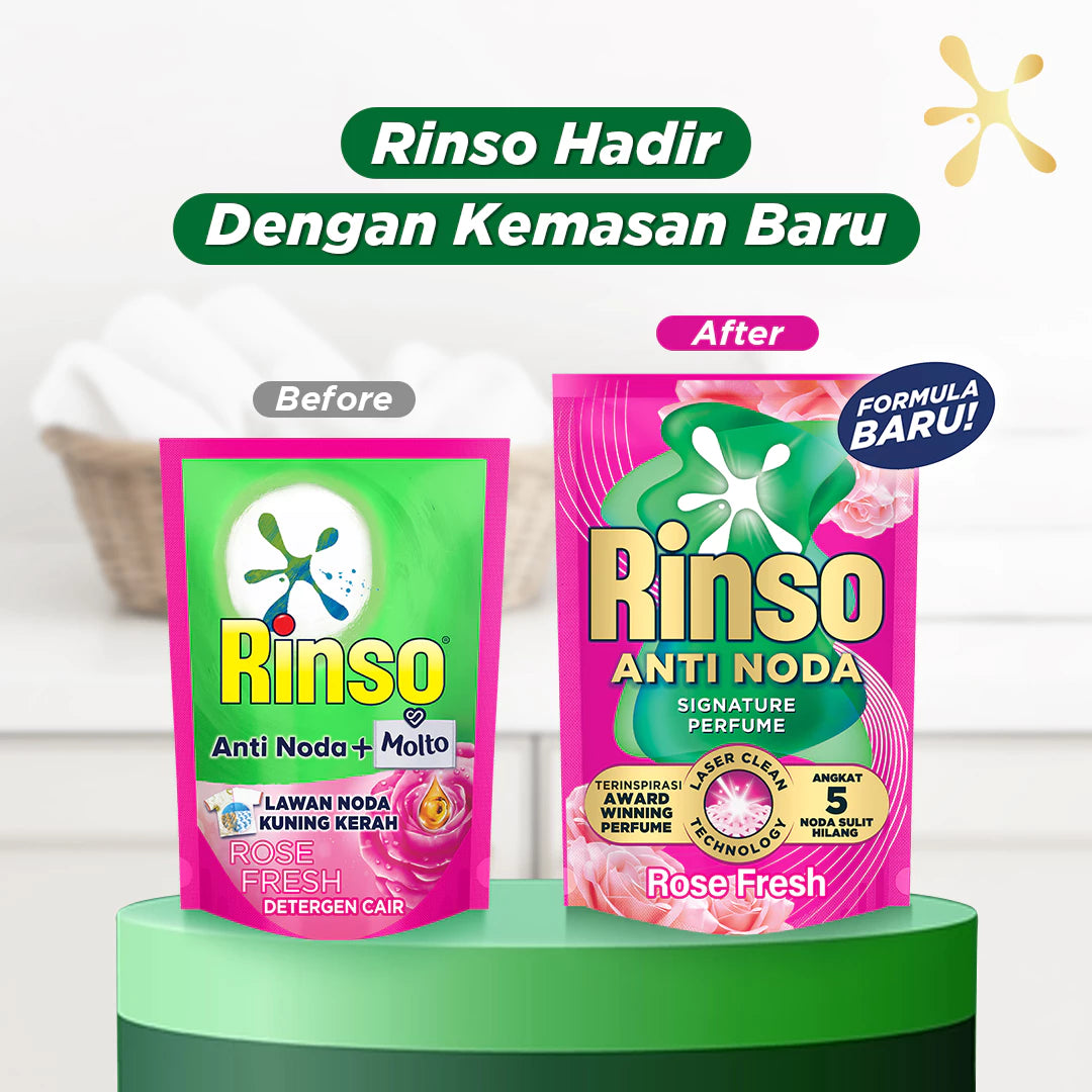 Rinso Baru Detergen Cair Varian Royal Gold 700g-Gold Mountain