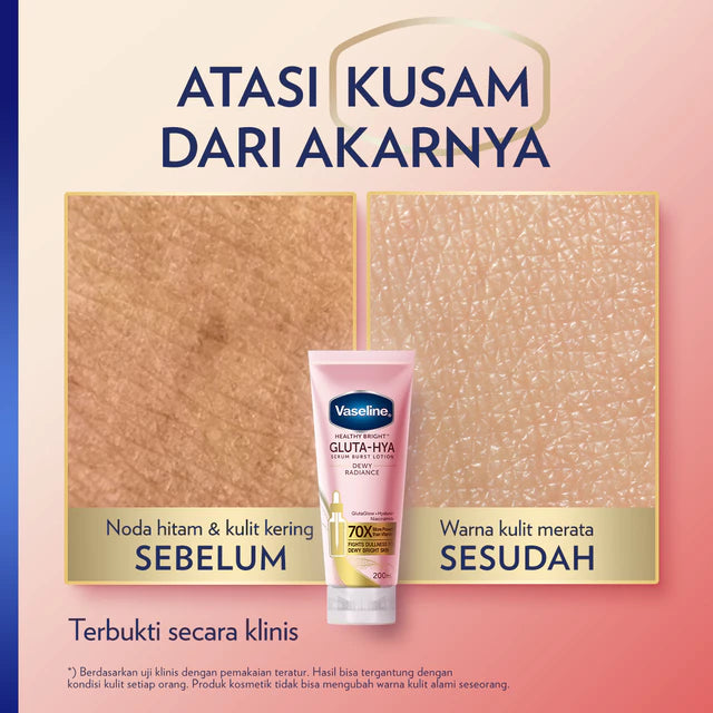 Vaseline Healthy Bright Gluta Hyaluron Niacinamide Serum Lotion Dewy Radiance 330Ml-Gold Mountain
