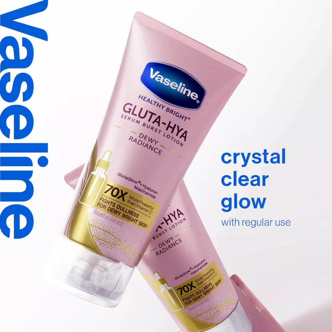 Vaseline Healthy Bright Gluta Hyaluron Niacinamide Serum Lotion Dewy Radiance 330Ml-Gold Mountain