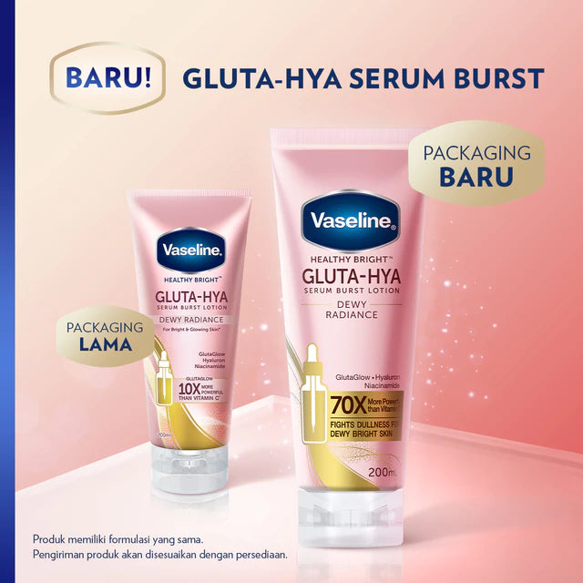 Vaseline Healthy Bright Gluta Hyaluron Niacinamide Serum Lotion Dewy Radiance 330Ml-Gold Mountain