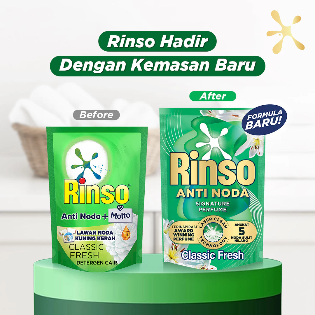 Rinso Baru Detergen Cair Varian Royal Gold 700g-Gold Mountain
