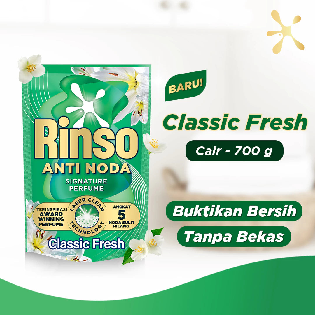 Rinso Baru Detergen Cair Varian Royal Gold 700g-Gold Mountain